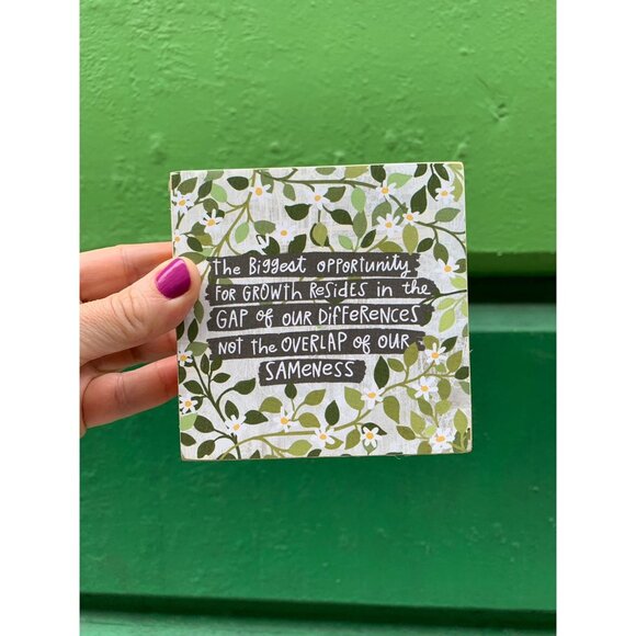 Biggest Opportunity For Growth Block Sign | 4" x 4" - Picture 2 of 6